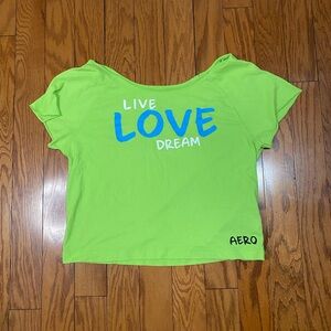 AEROPOSTALE Green Short Sleeve Tee LIVE LOVE DREAM